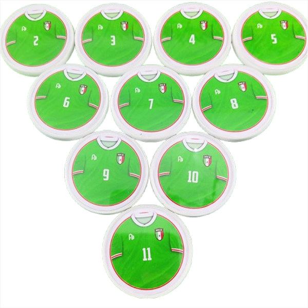 10 Botões de Futebol - Acrilico Cristal 50mm - México