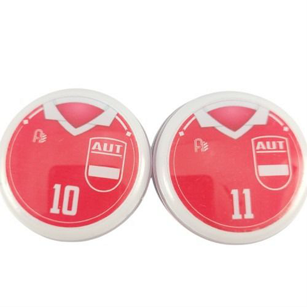 10 Botões Futebol de Botão - Vidrilha 45mm - Áustria