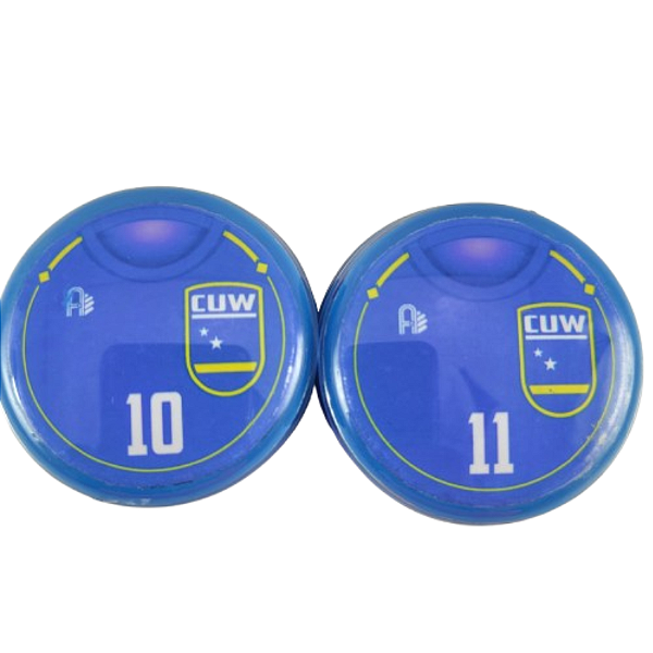 10 Botões Futebol de Botão - Vidrilha 45mm - Curaçao