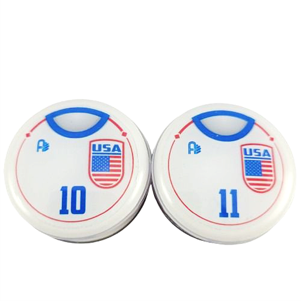 10 Botões Futebol de Botão - Vidrilha 45mm - EUA