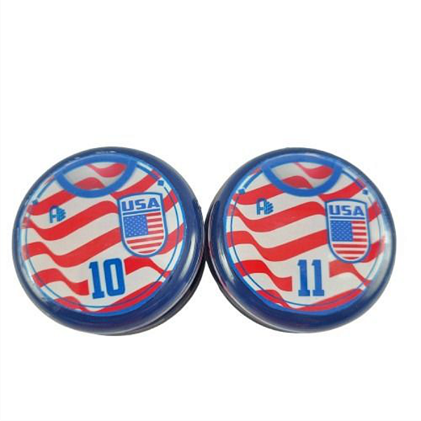 10 Botões Futebol de Botão - Vidrilha 45mm - EUA-3