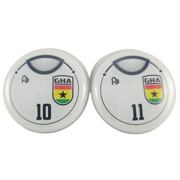 10 Botões Futebol de Botão - Vidrilha 45mm - Gana
