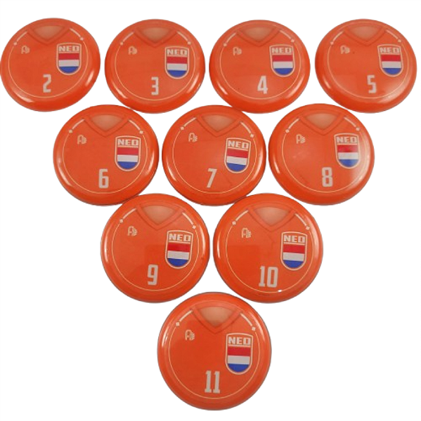 10 Botões Futebol de Botão - Vidrilha 45mm - Holanda