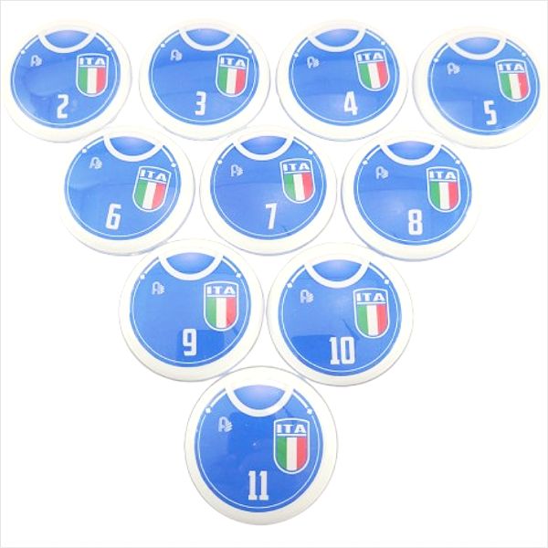 10 Botões Futebol de Botão - Vidrilha 45mm - Itália