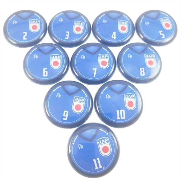 10 Botões Futebol de Botão - Vidrilha 45mm - Japão