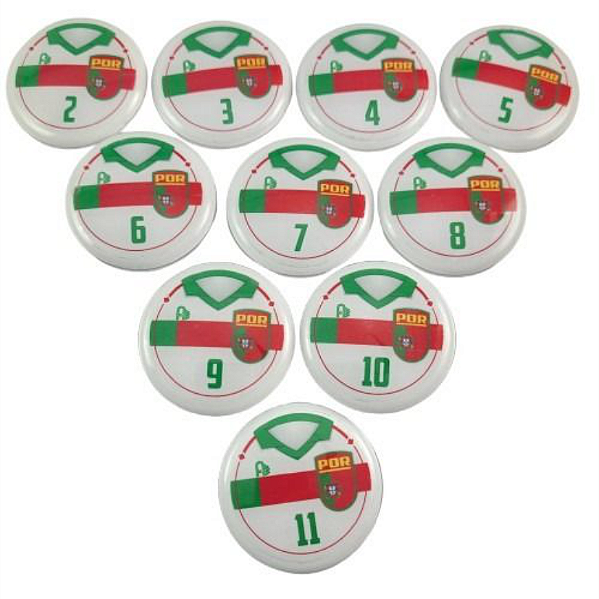 10 Botões Futebol de Botão - Vidrilha 45mm - Portugal-2