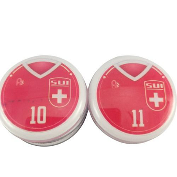10 Botões Futebol de Botão - Vidrilha 45mm - Suíça