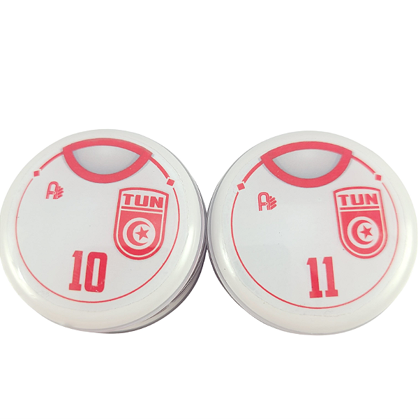 10 Botões Futebol de Botão - Vidrilha 45mm - Tunísia