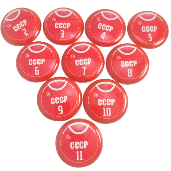 10 Botões Futebol de Botão - Vidrilha 45mm - URSS
