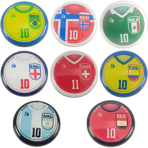 8 x 10 Botões de Futebol - Vidrilha 45mm - 2026 oitavas 2