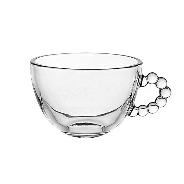 Jogo 4 Xícaras 100ml P/ Café De Cristal Bolinha L'hermitage