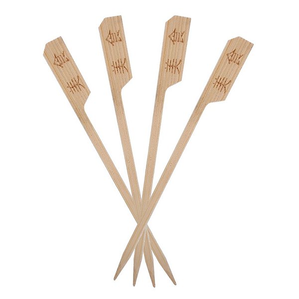 Espeto Palito Kanji Petisco Festa Decorar Japão 100 Un