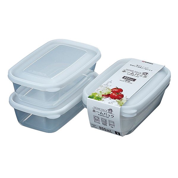 Kit 2 Potes Plásticos Nakaya 800 ml Com Tampa Não Pega Cheiro E Nem Gosto