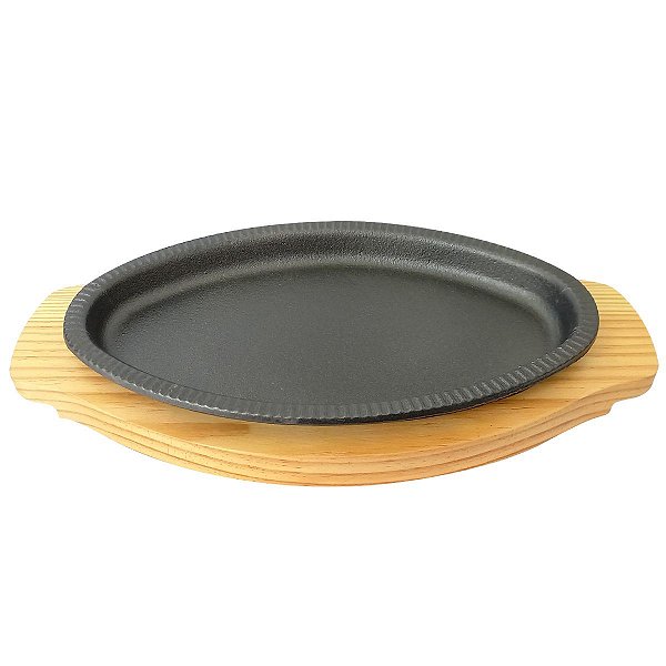 Chapa Teppan 22 Cm Ferro Comida Japonesa Churrascaria Chapa Japonesa para Grelhar Alimentos