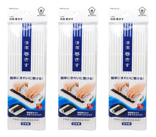 Kit C/ 3 Esteira Sudare Sushi Japão Plástica Higiênica