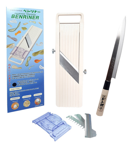 Kit 1 Faca Kataoka E 1 Mandolin Benriner Fatiador Japonesa