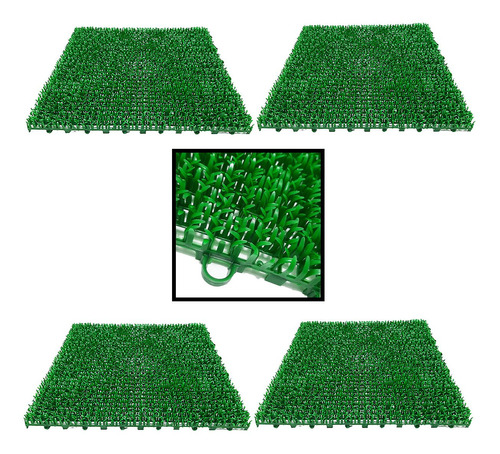 Kit 15 Grama Verde Artificial Resistente A Sol E Chuva