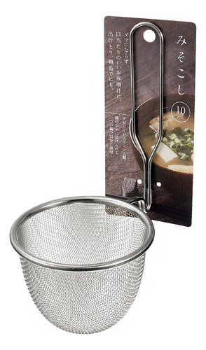 Coador Peneira De Misso Suporte Panela Cabo Aço Inox 10 Cm