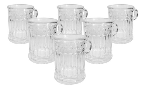 Jogo 6 Xicaras Café Coffee Time Cristal 85ml Cristal Dynasty