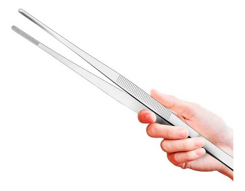 Pinça Inox 30cm Empratamento Chef Profissional Gastronomia
