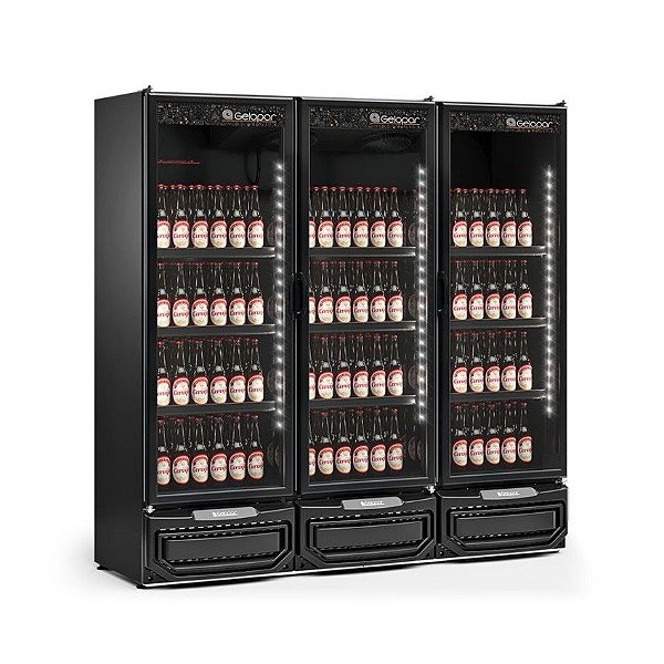 Expositor Vertical Resfriado 3 Portas - Cervejeira - GCBC 1450