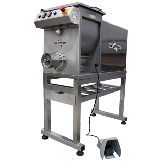 MOEDOR HOMOGENEIZADOR DE CARNE INOX, BOCA 98 INOX - HS-98 COM CAVALETE - 220v - SKYMSEN
