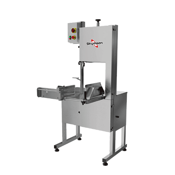 SFL-282HD - SERRA FITA PARA CARNE INOX, COM EMPURRADOR, MESA MÓVEL, REGULADOR DE CORTE, LÂMINA 2.820 mm, HEAVY DUTY - 2 HP-CV 220 V