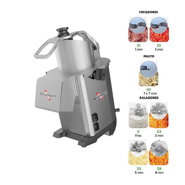 PA7 PRO - PROCESSADOR DE ALIMENTOS, INOX, COM 7 DISCOS DIÂMETRO 203 mm - 0,5 HP-CV 127/220 V