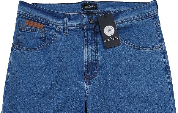 Calça Jeans Masculina Pierre Cardin Reta New Fit (Cintura Média) - Ref. 457P399 - Algodão / Poliester / Elastano - Jeans Macio