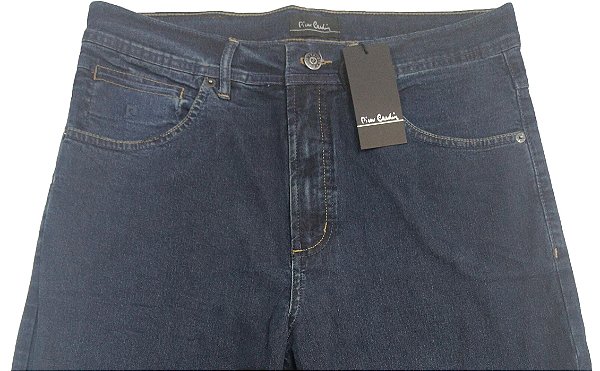 Calça Jeans Masculina Pierre Cardin Reta (Cintura Alta) - Ref. 467P957 - Algodão / Poliester / Elastano - Jeans Macio