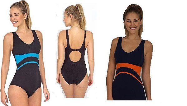 MaIô para Hidroginástica Único - Ref. 196134 - Costas com Fecho - Helanca