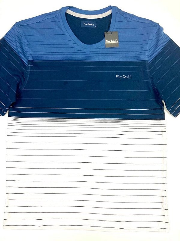 Camiseta Gola Careca Pierre Cardin  - 100% Algodão - Ref. 45100