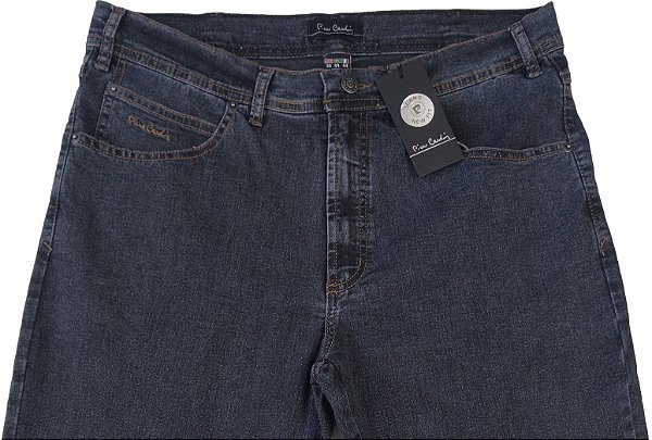 Calça Jeans Masculina Pierre Cardin Reta  New Fit (Cintura Média) - Ref. 457P501 - Grafitte  - Algodão / Poliester / Elastano - Jeans Macio