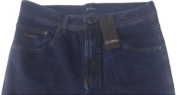 Calça Jeans Masculina Pierre Cardin Reta (Cintura Alta) - Ref. 467P119 - Algodão / Poliester / Elastano - Jeans Macio