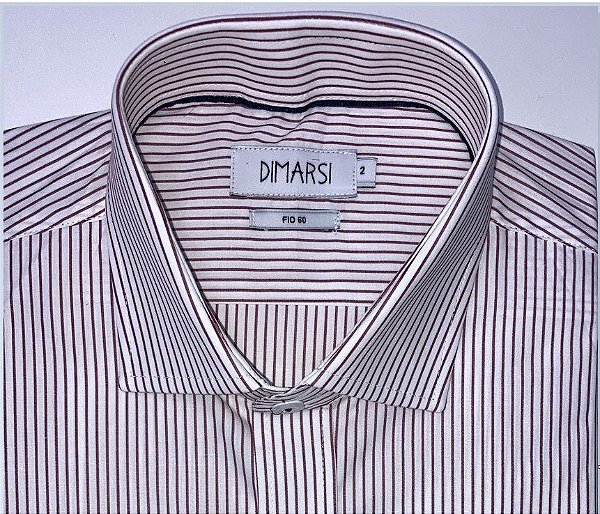 Camisa Dimarsi Tradicional Regular Fit - Com Bolso - Manga Curta - Algodão Fio 60 - Ref 9575 VH