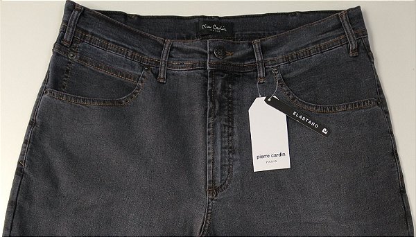 Calça Jeans Masculina Pierre Cardin Reta New Fit (Cintura Média) - Ref. 457P203 - Algodão / Poliester / Elastano - Jeans Macio