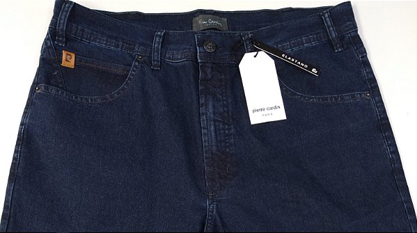 Calça Jeans Masculina Pierre Cardin Reta (Cintura Alta) - Ref. 467P516 - Algodão / Poliester / Elastano - Jeans Macio