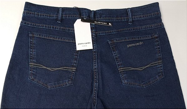 Calça Jeans Masculina Pierre Cardin Reta New Fit (Cintura Média) - Ref. 457P345 - Algodão / Poliester / Elastano - Jeans Macio
