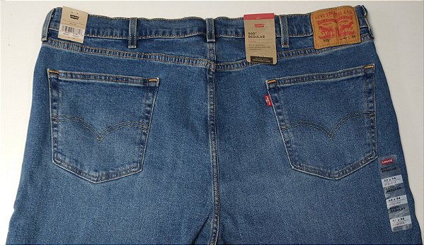 Calça Jeans Levis Masculina Corte Tradicional - Ref. 505-1824 Regular - 99% Algodão / 1% Elastano