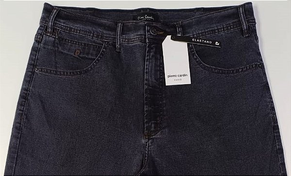 Calça Jeans Masculina Pierre Cardin Reta (Cintura Alta) - Ref. 467P220 Grafitte - Algodão / Poliester / Elastano - Jeans Macio