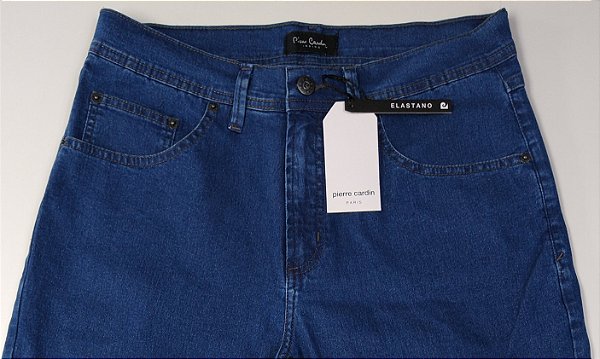 Calça Jeans Masculina Pierre Cardin Reta New Fit (Cintura Média) - Ref. 457P217 Delave - Algodão / Poliester / Elastano - Jeans Macio