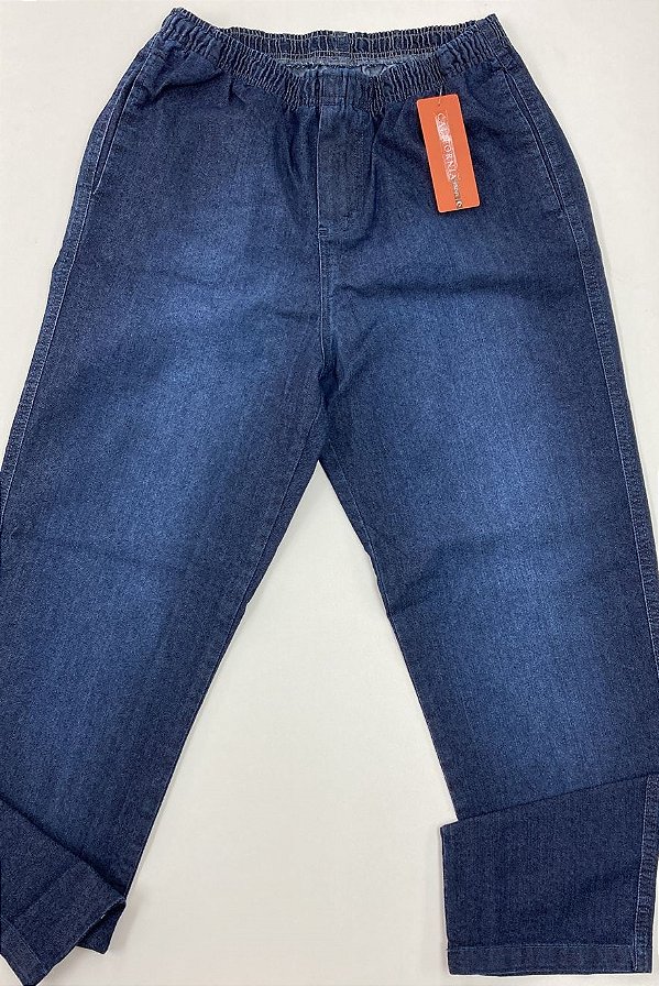 Calça Jeans Com Elástico Califórnia - Com Zipper - Algodão / Poliester / Elastano - Ref. 35 Stone