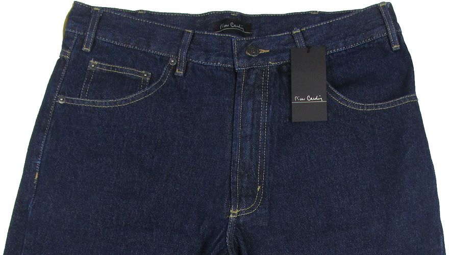Calça Jeans Masculina Pierre Cardin Reta Tradicional  (Cintura Alta)  - Ref. 460P100 AZUL - 100% Algodão