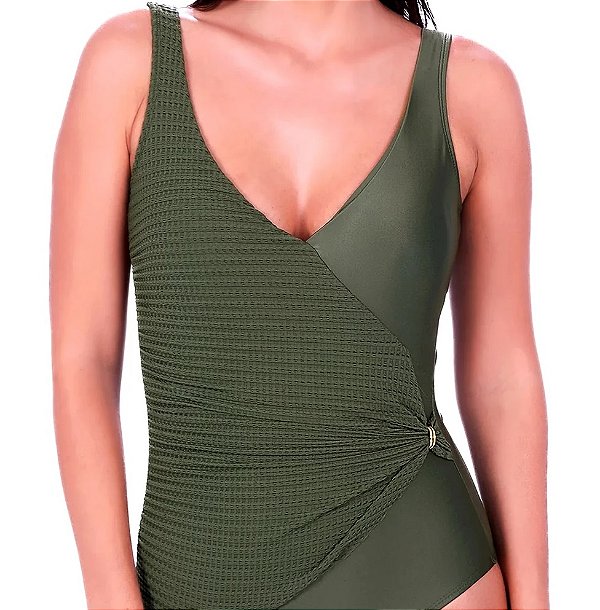 Maiô Club Del Sol - Ref. 308-3866 Verde - Com Bojo Fininho Sem Enchimento  - Tecido em Lycra