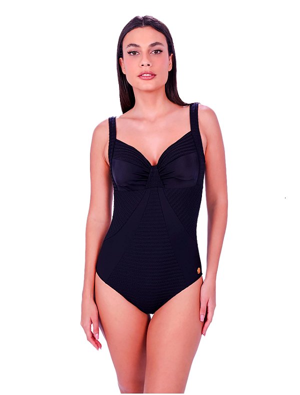 Maiô Club Del Sol - Ref. 301-3200 Pamela - Preto - Com Bojo Fininho Sem Enchimento - Tecido em Lycra