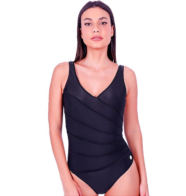 Maiô Club Del Sol - Ref. 301-3180 Preto - (SEM BOJO) -Tecido em Lycra (Poliamida / Elastano)