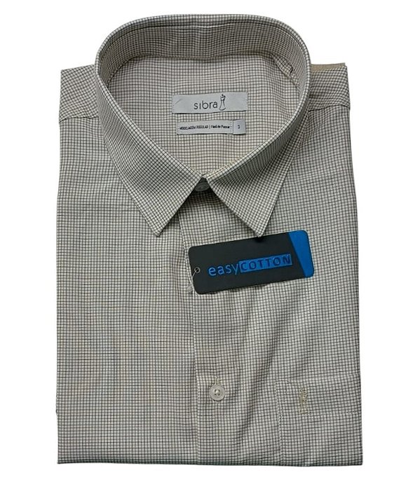 Camisa Sibra Manga Curta - Tradicional Regular Fit - Com Bolso - Passa Facil  - Ref 4534 Xadrez