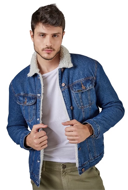 Jaqueta Lee Masculina Jeans Forrada - Ref. 1733L
