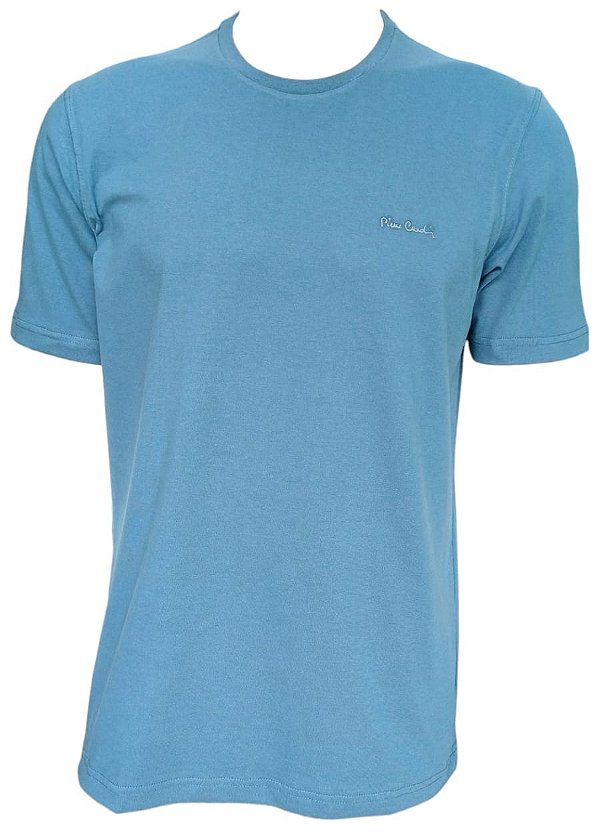 Camiseta Gola Careca Pierre Cardin  - 100% Algodão - Ref. 40142 Indigo