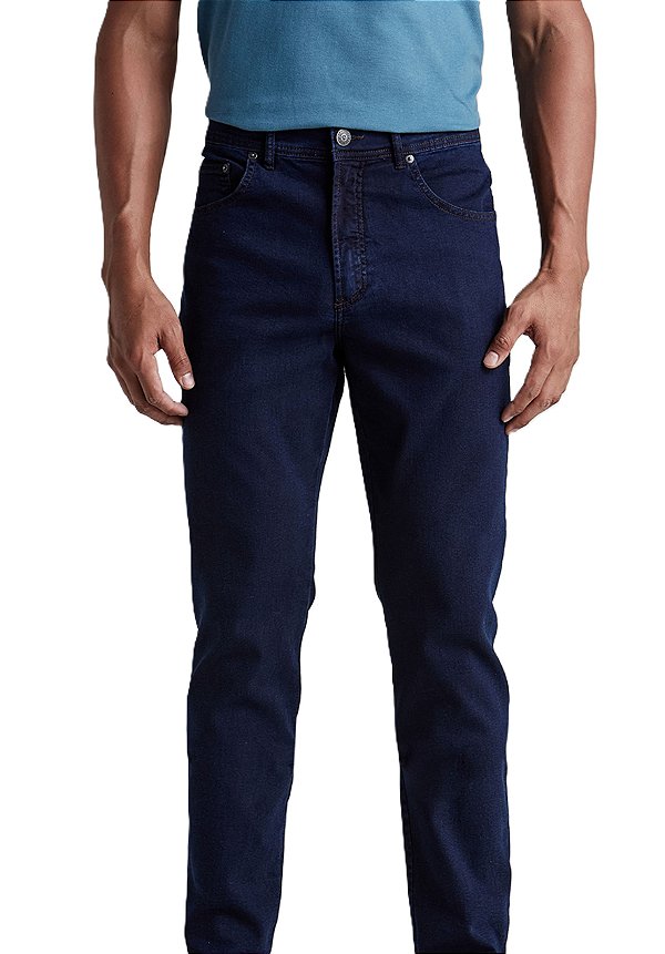 Calça Jeans Masculina Pierre Cardin Reta (Cintura Alta) - Ref. 467P386 - Jeans Macio